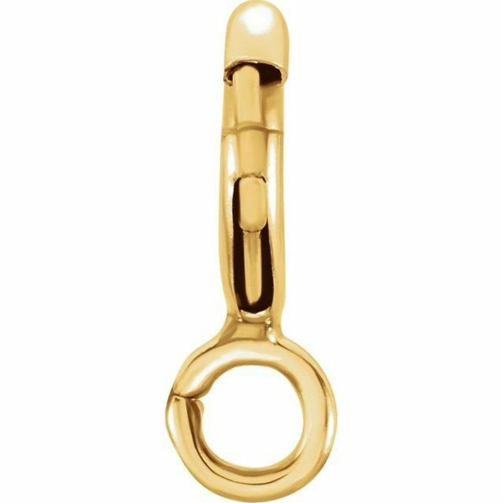 14K Yellow Gold 5 mm Seamless Spring Ring Clasp with Open Ring