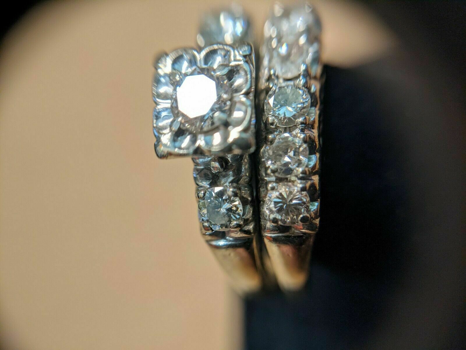 0.70Ct White Round Moissanite Engagement Wedding Ring Set in 925 Sterling Silver
