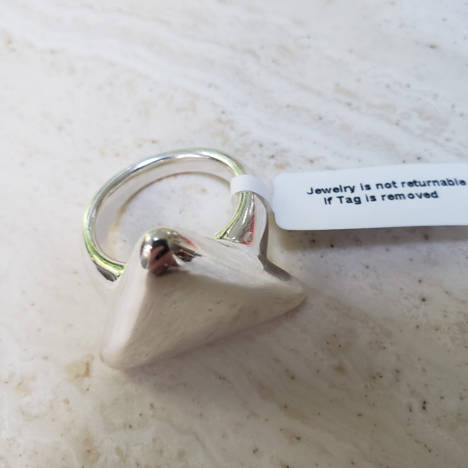 Sterling Silver, 5g Triangular Signet Ring, size R/S, 9 – New with Tag.