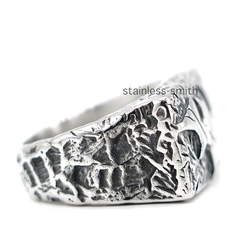 Men’s Vintage Stainless Steel Batman Bat Wedding Ring Size 7 8 9 10 11 12 13-15