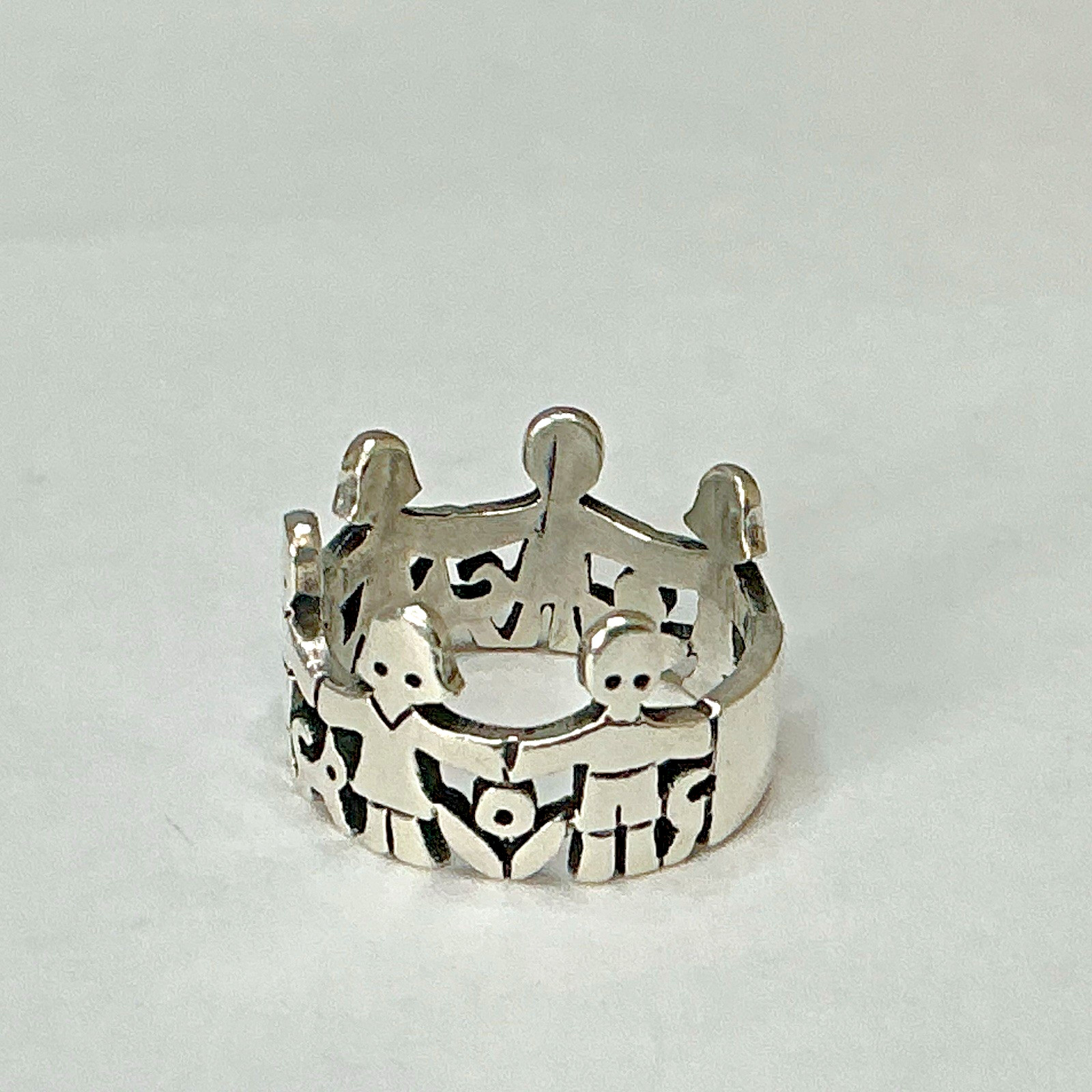 Retired James Sterling Silver Avery Paper Doll Kids Ring Size 5.5 ~ 4.38g