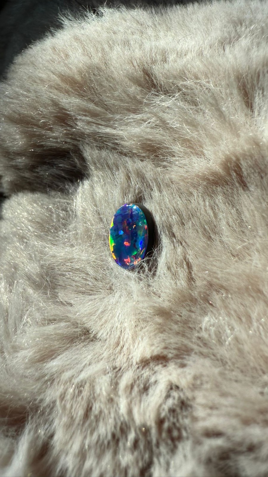 1.16ct Gem Grade Australian Opal Doublet – Rainbow Fire | Intense Play-of-Color