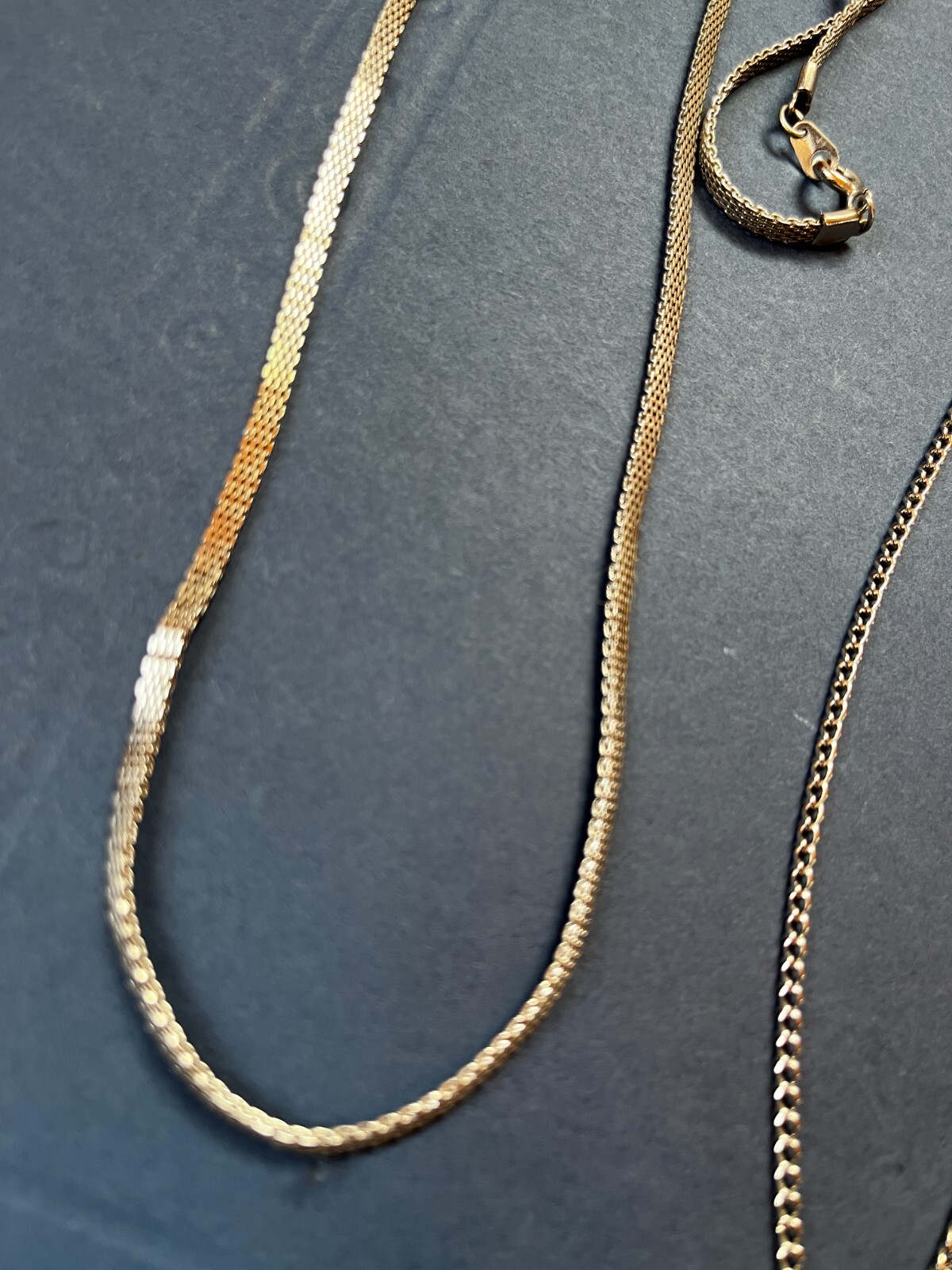 Lot of Various Styles of Mesh Basic Twist Silvertone Chain Necklace – 16-24 inch