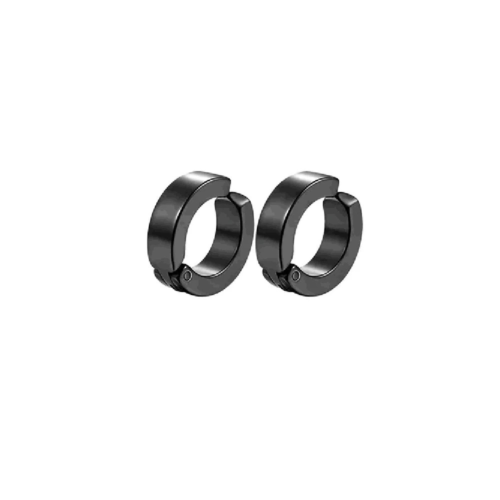 10 Pairs Magnetic Earrings Round Zircon Leaf Design Steel No Piercing Men