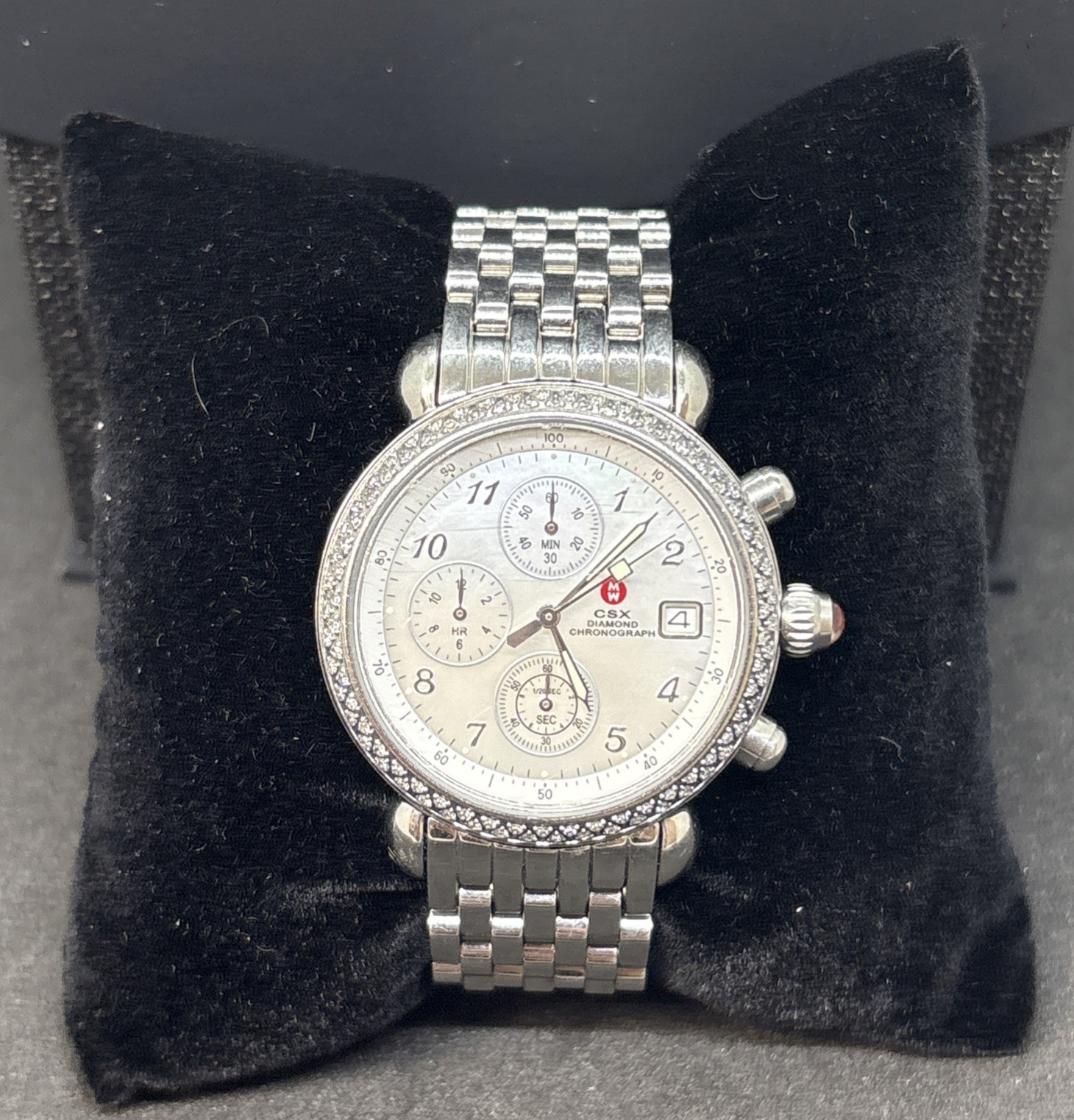 Michele 36mm CSX Diamond Chronograph Women’s Watch 71-4000/5000