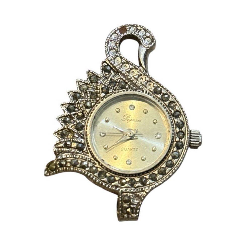 VTG Pegasus Women’s Quartz Analog Dress Watch Silver Tone Model 98832 Untested