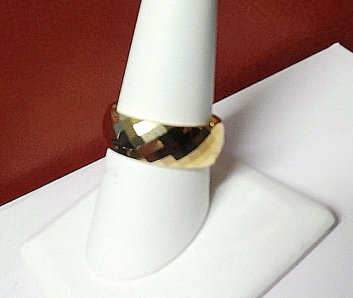 Gold Plated Tungsten Carbide Faceted RING BAND, sizes – 7, 8, 9, 10, 11, 12, 13