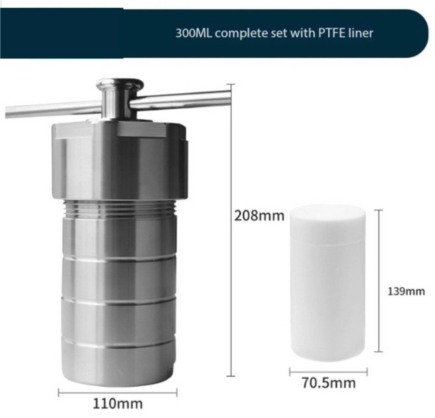 Hydrothermal Synthesis Reactor with PTFE-Lined High-Pressure Digestion Vessel