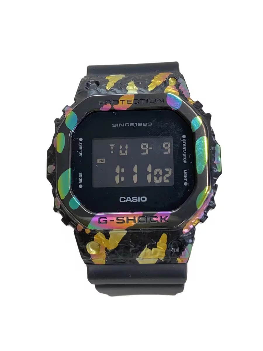 CASIO Quartz Watch G SHOCK Digital Rubber BLK BLK