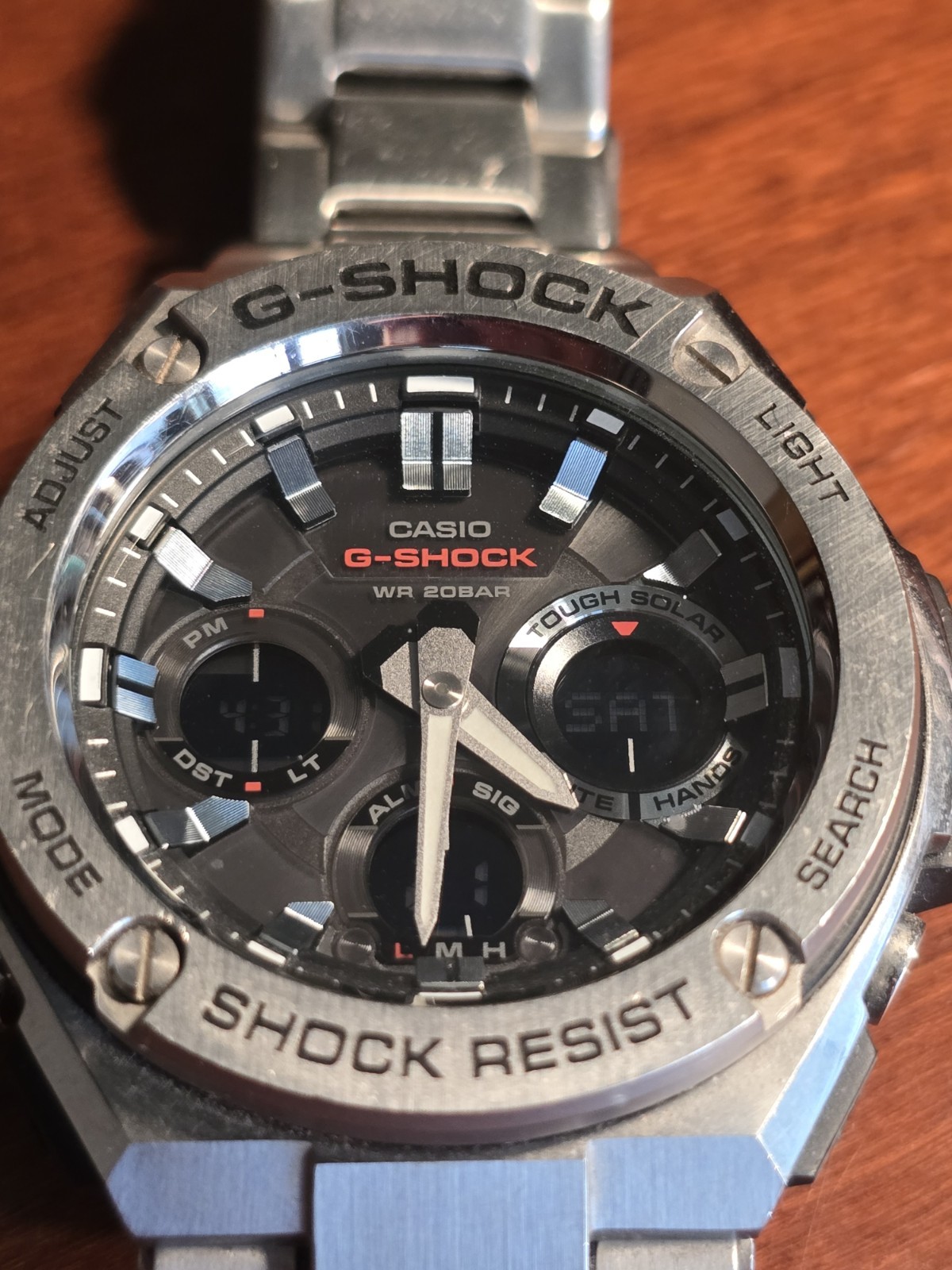 Casio G-Shock G-Steel GST-S110D-1A Tough Solar Stainless Steel Men’s Watch