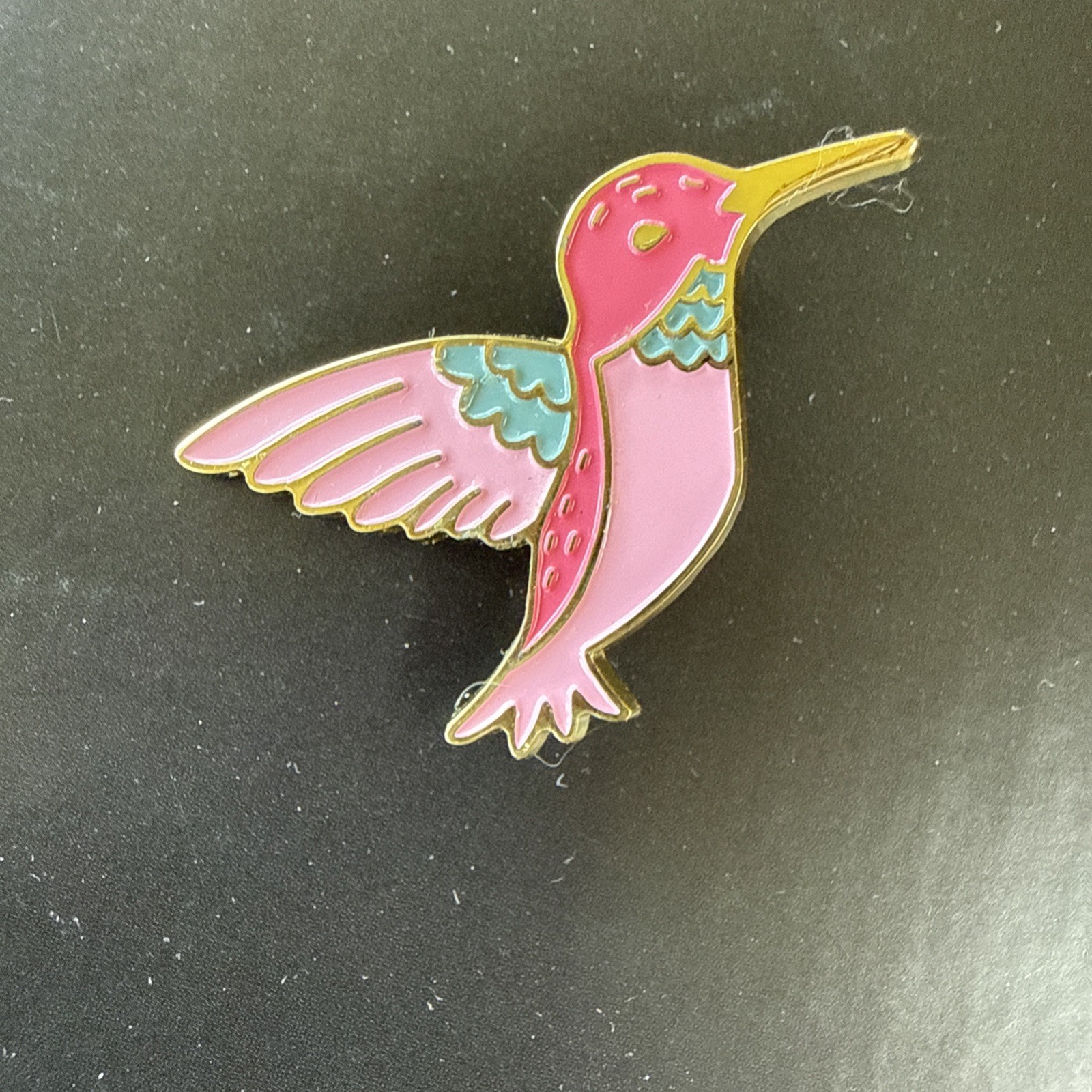 Pink Hummingbird Lapel Pin Hallmark New 1.25”