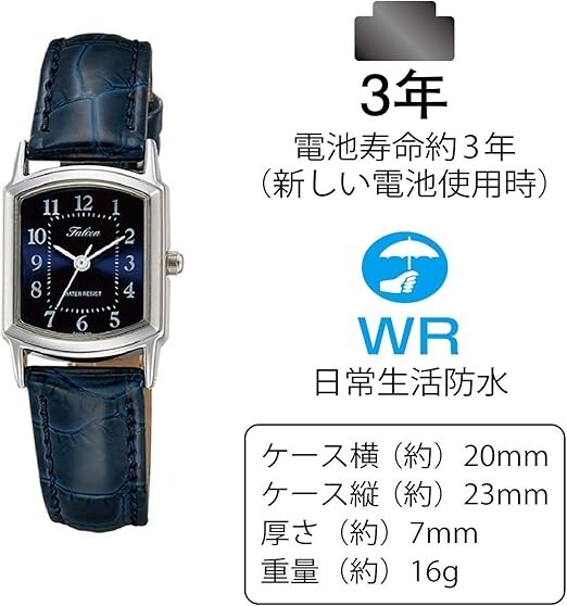 Citizen QA69-305 Watch Analog Waterproof Leather Belt Ladies Navy 72181 JPIMPORT