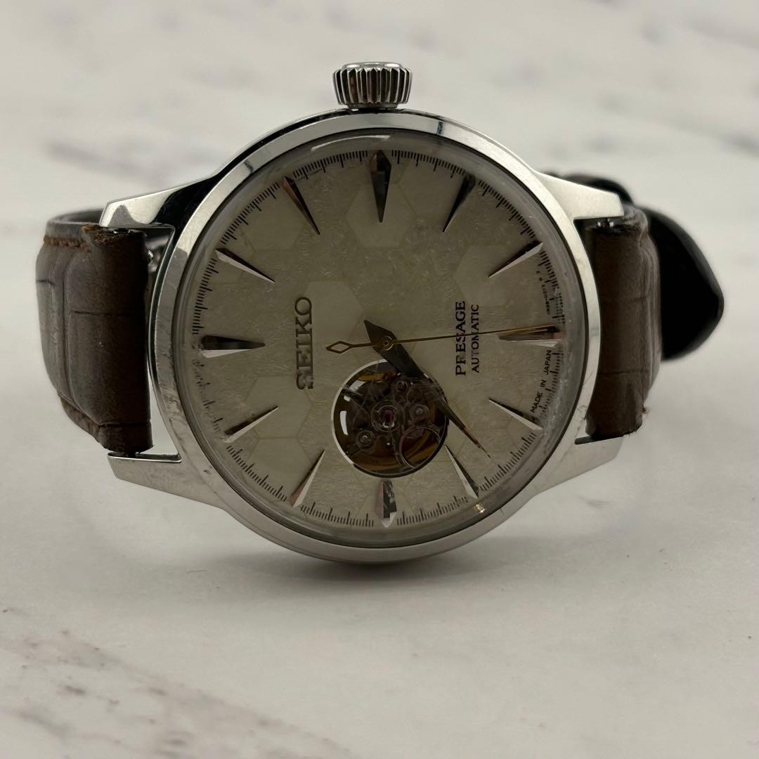 Seiko Presage Honeycomb Dial SARY159 4R38 Automatic Open Heart used from japan