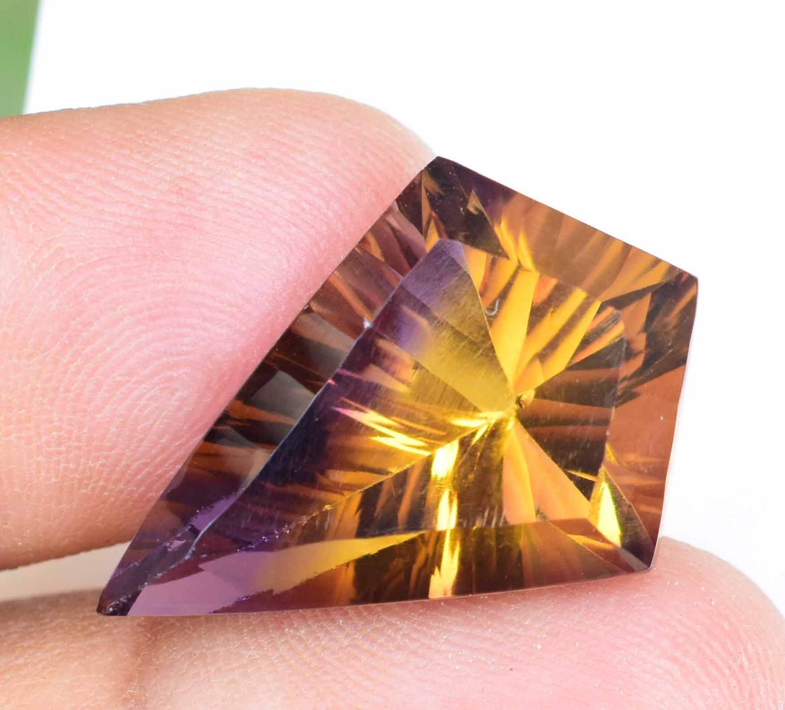 Natural Bolivia Ametrine Bi-Color 20.55 Ct Untreated Certified Loose Gemstone