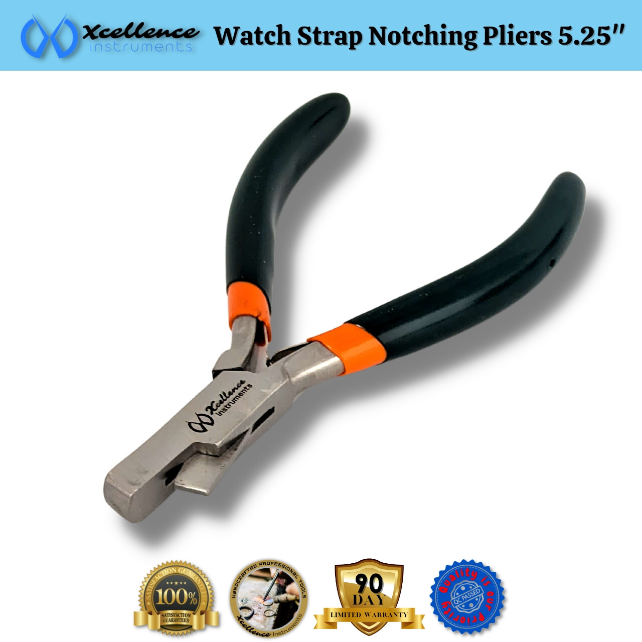 Xcellence Leather & Rubber Watch Strap Notching Pliers Repair Tools 5.25″ Green