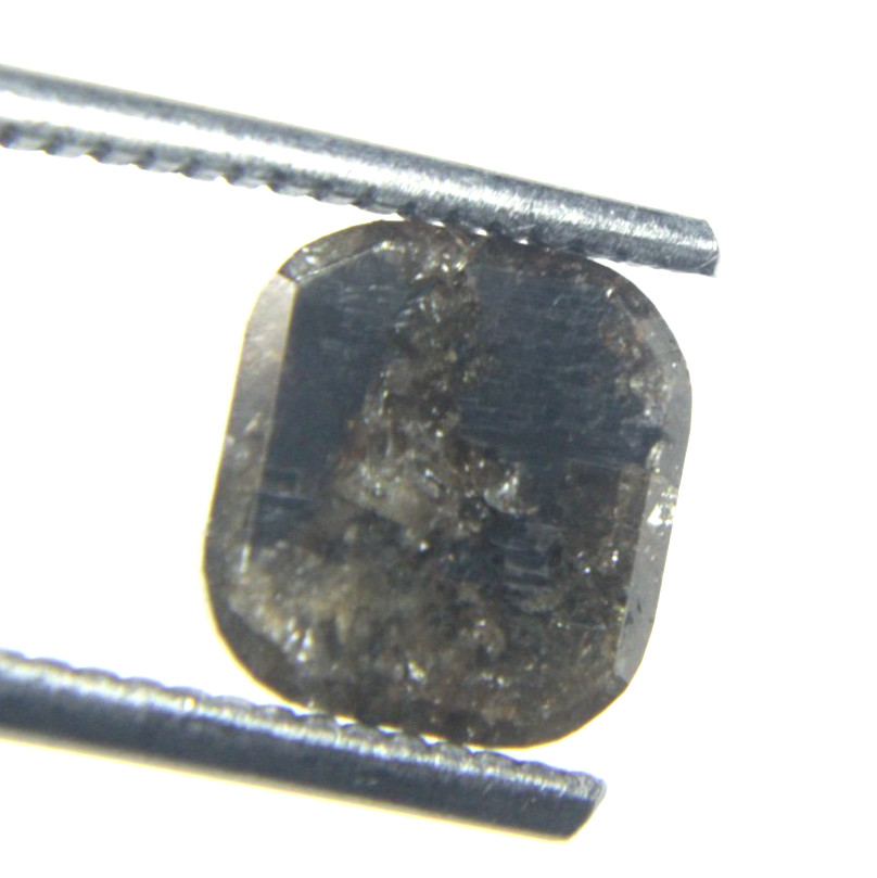 3.58Cts Checker Rose Cut Diamond Brown Cushion Cut 9.05×8.33×4.94 MM
