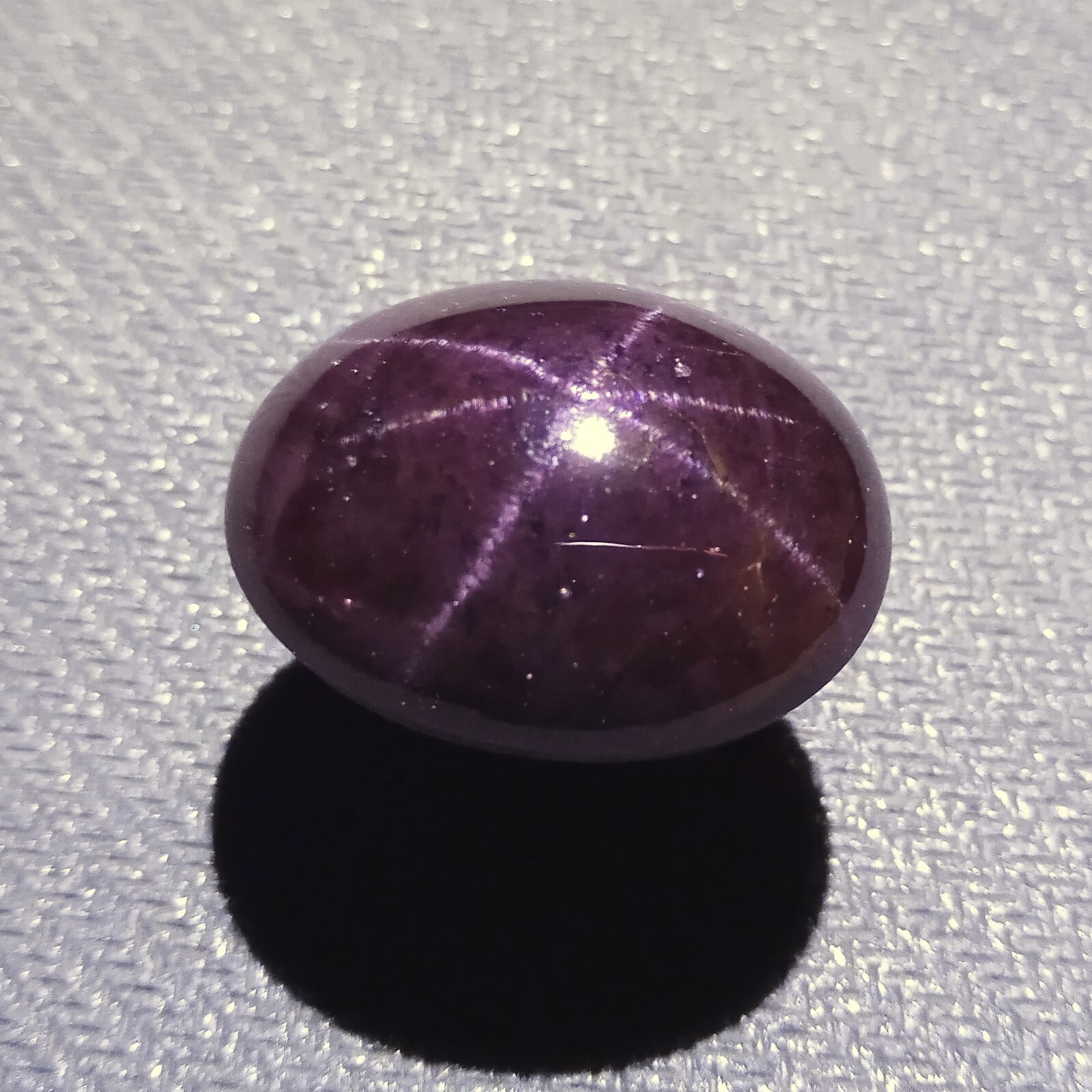 50.5 Ct 24×19.2×9.3 MM Natural 6-Ray Star Purple Red Garnet Star Oval Cabochon