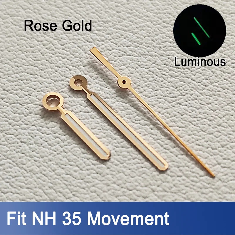31.8mm Dial C3 Green Luminous Watch Dial Hands For NH35 NH35A Replacement