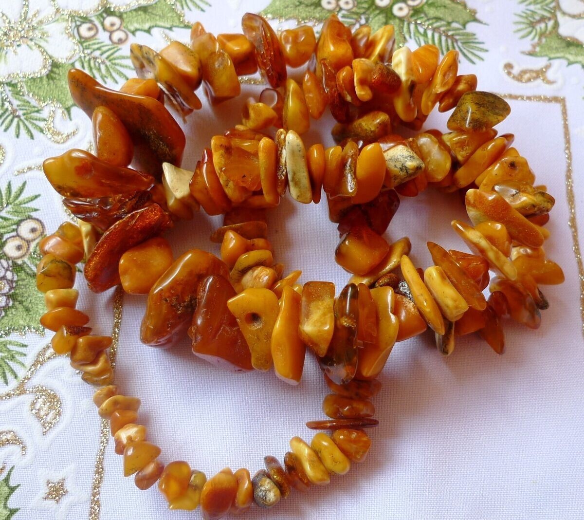 Jewelry Multi-Color Natural gems 114g Baltic Amber Necklace Beads Medicine Charm