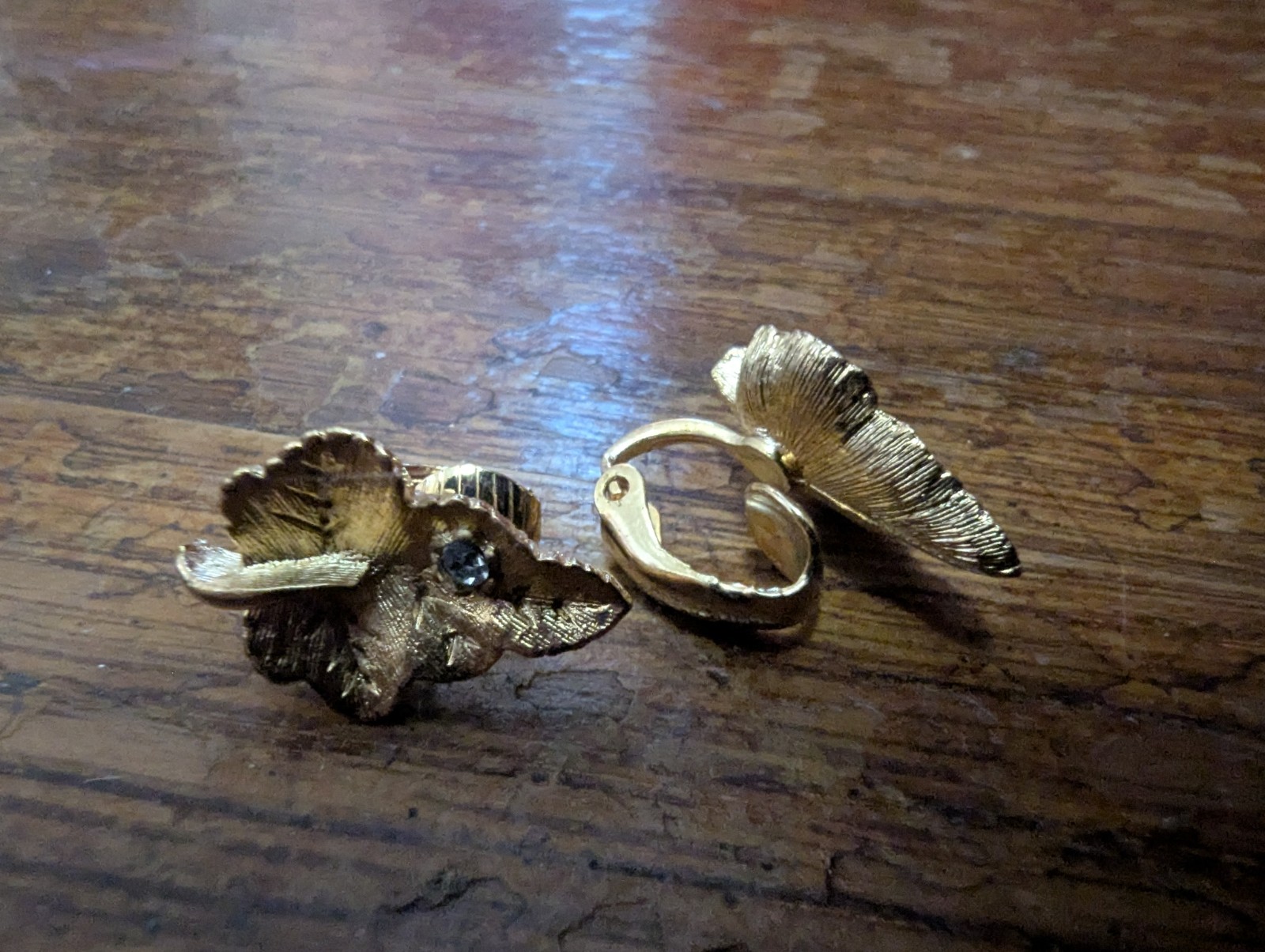Vintage Mixed Lot Clip-On Earrings Rhinestone & Faux Pearl Mixed Metals (12)