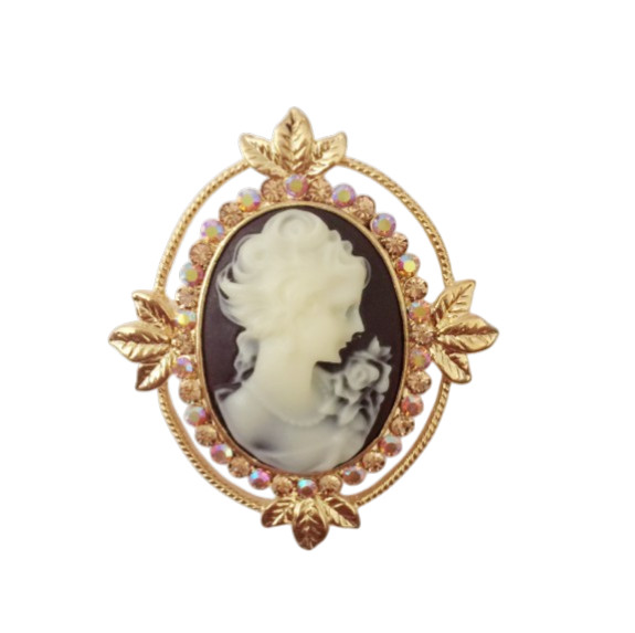 Cameo Brooch Vintage Style Jewelry Pins Necklace Pendant Charm Brooches Jacket
