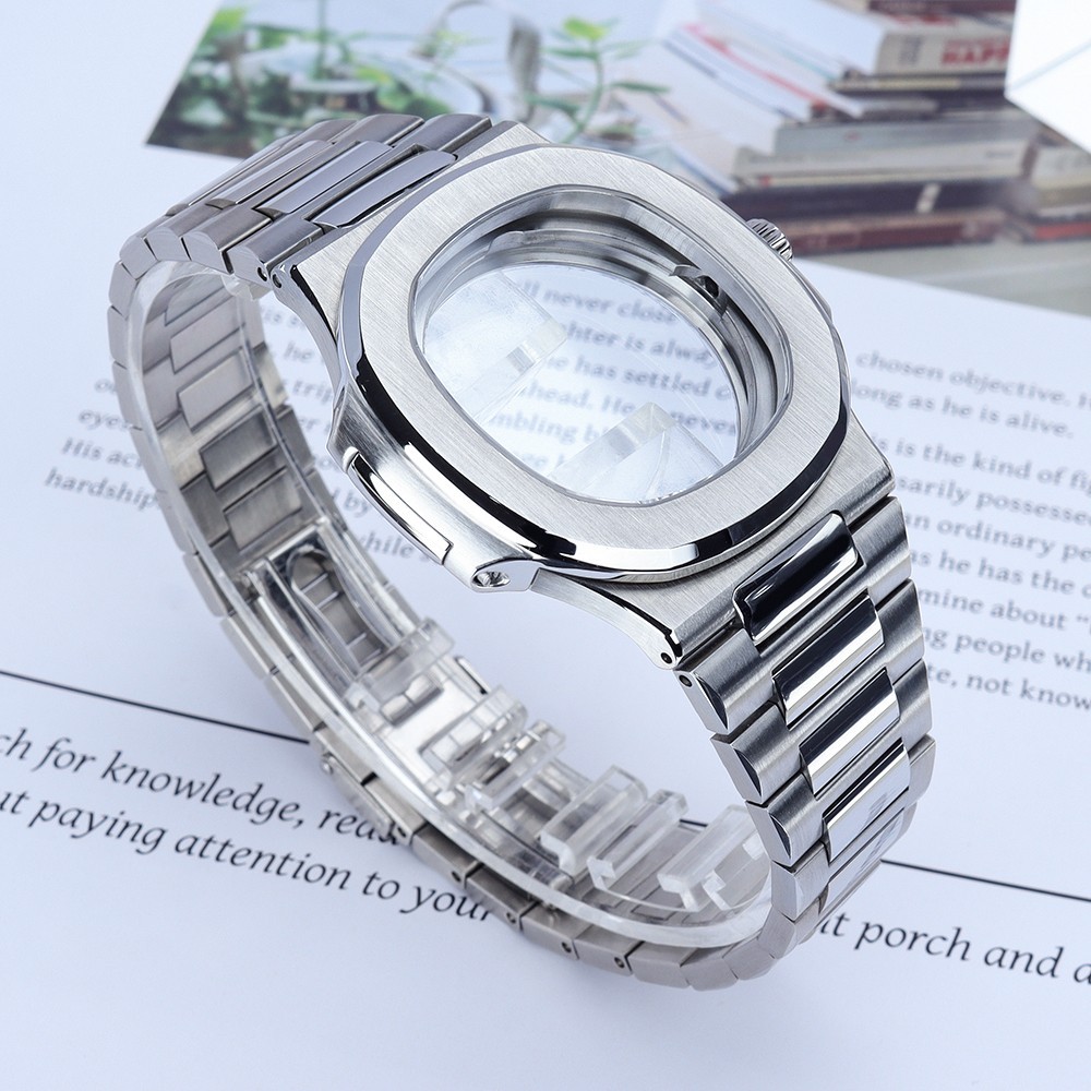 Men’s Ultra-Thin Brushed Watch Cases 43.30mm For Miyota 9015 Automatic Movement