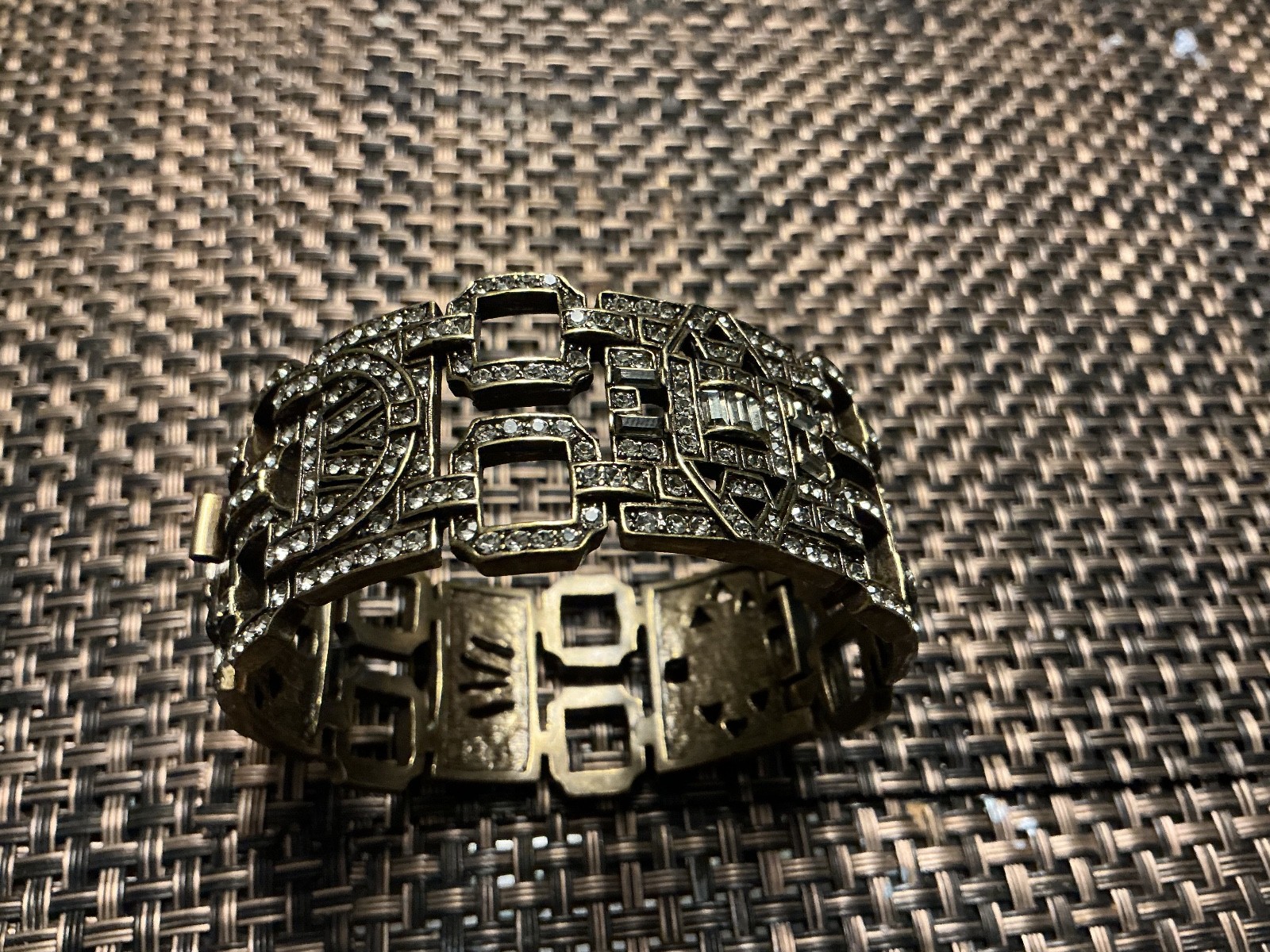 Heidi Daus Crystal Hinged Bangle Bracelet