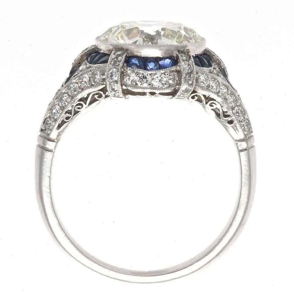 2.55Ct Art Deco Style Lab Created Diamond Anniversary 14K White Gold Finish Ring