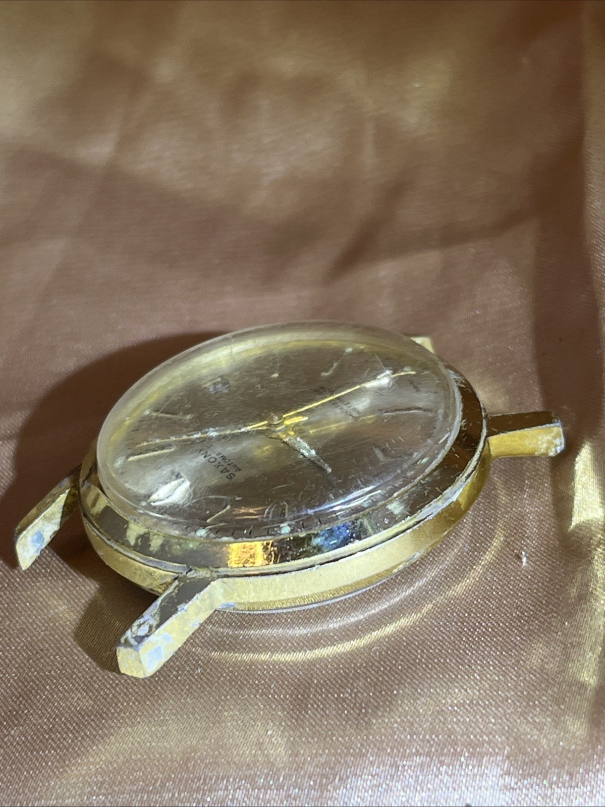 1960s Saxony Watch Co. Automatic Watch – One Jewel – For Parts Not Working