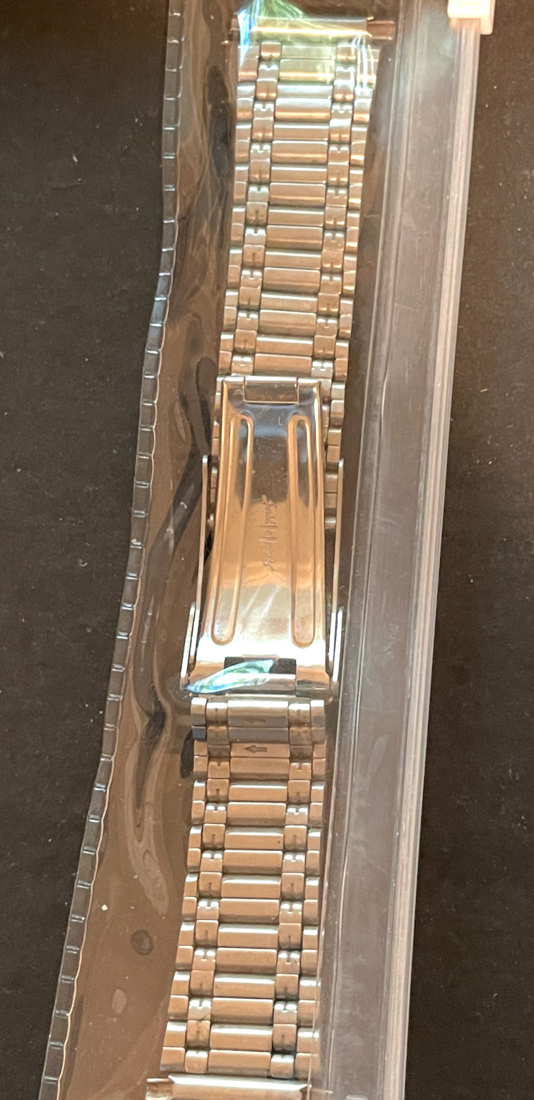 NOS Vintage Speidel Men’s Watch Bracelet Silver Steel 18mm to 24mm Adjustable 20