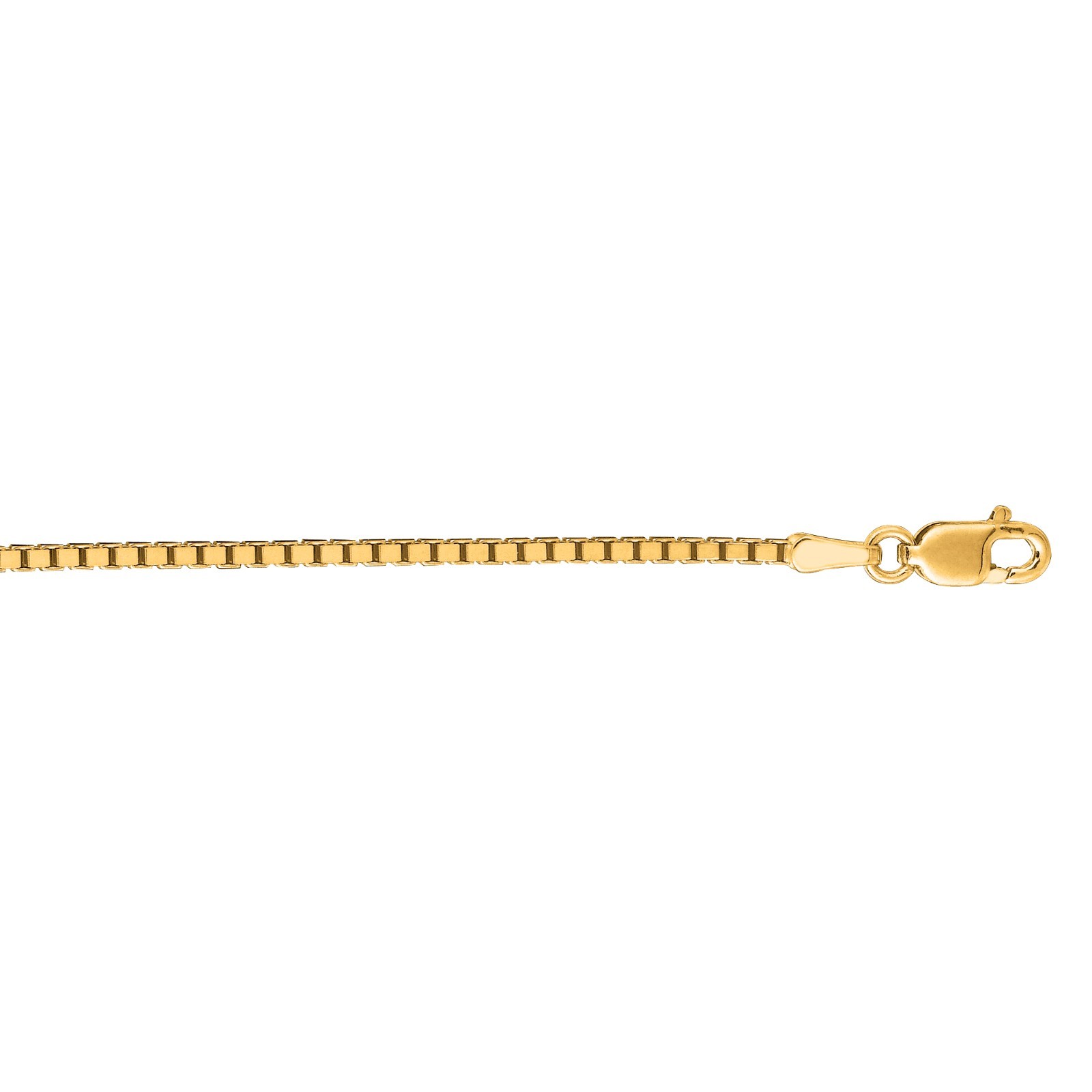 18k Yellow Gold 24″ Classic Box Link Pendant Chain/Necklace 10 grams 1.4MM