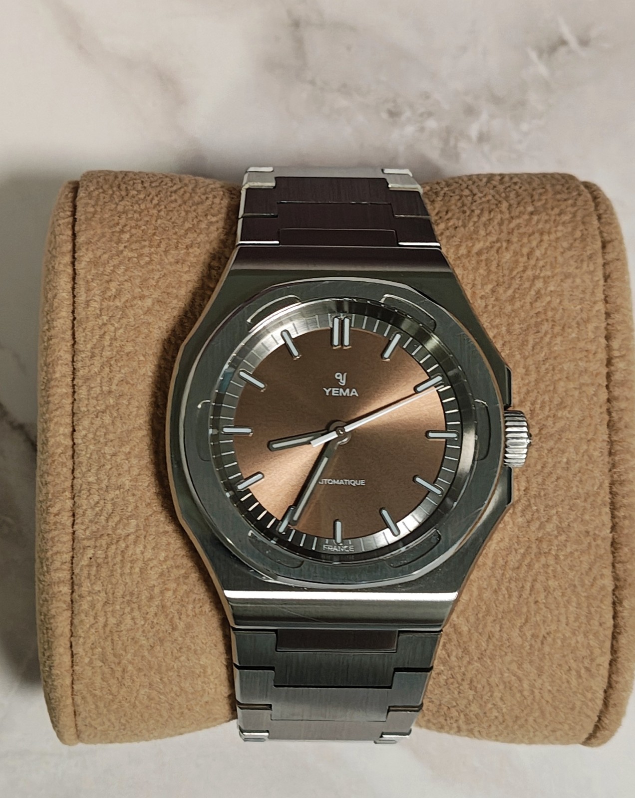 Yema Urban Traveller Automatic Brown Dial 39mm Full Set