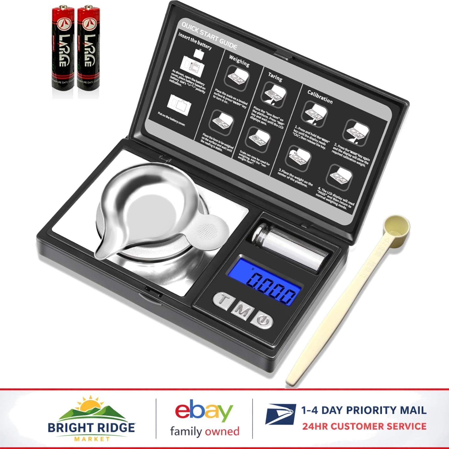 Advanced Tare Function Scale for Jewelry and Powder, Includes Calibration Weight