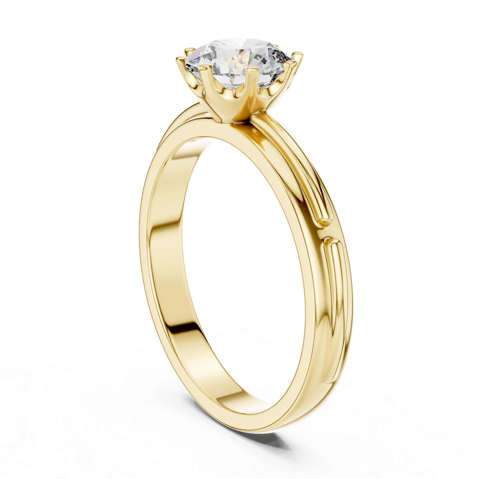 1 Ct Lab Grown Diamond IGI Certified Engagement Wedding Gold Ring 14 K F VVS