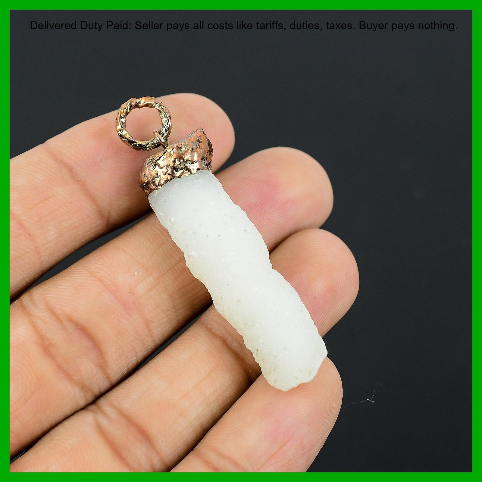 Radiant Rainbow Moonstone Druzy Gemstone Copper Electroformed Handmade Pendant
