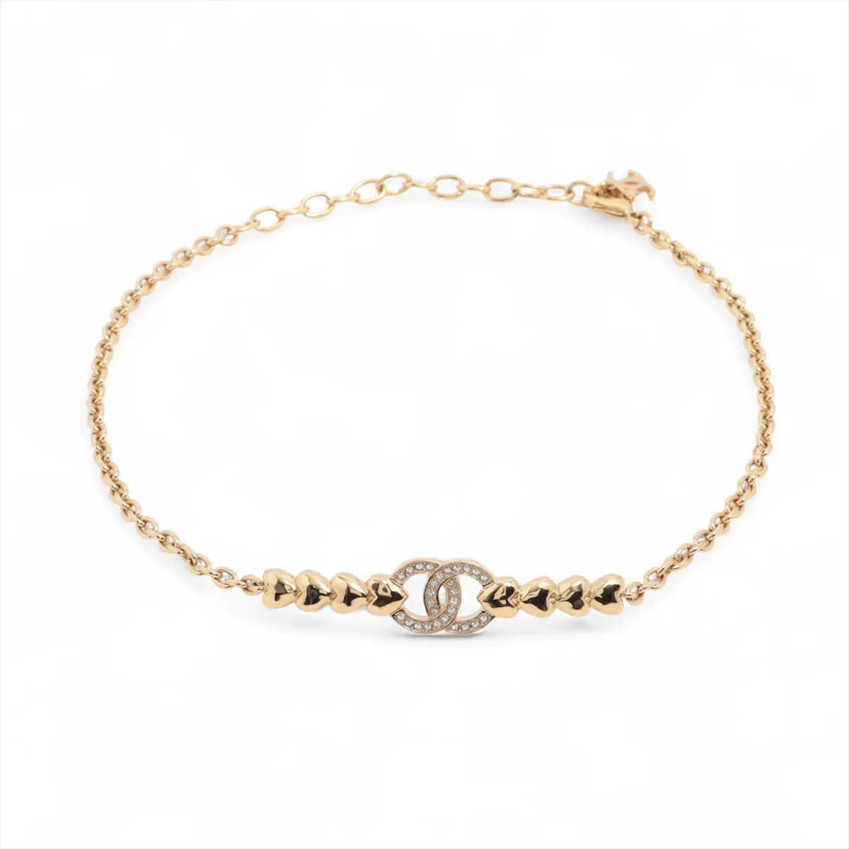 Chanel Coco Mark B23P Choker GP×Rhinestone Gold