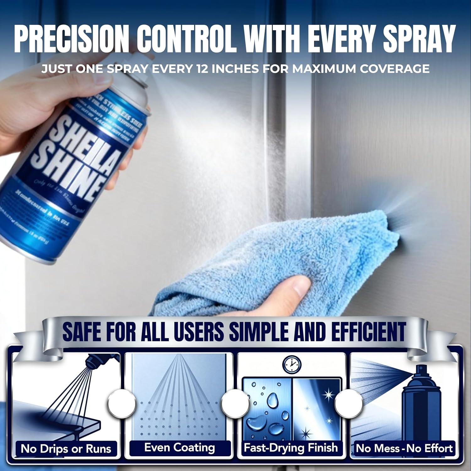 Streak-Free Stainless Steel Cleaner & Polish – Rust Remover