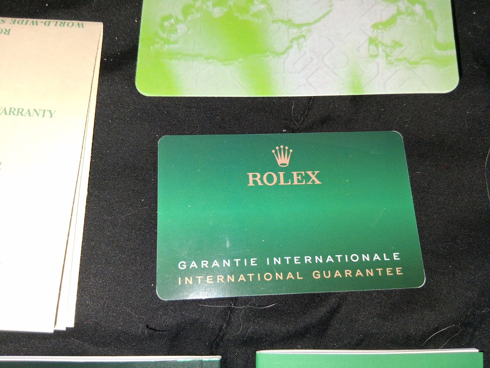 Rolex Green/Beige Wood Watch Storage Box Case 1-3 Watches w/ Booklets