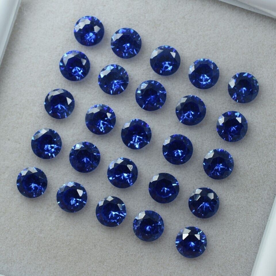 3 mm Approx 10 Pcs Lot Natural Blue Color Zirconia Zircon Loose Gemstone