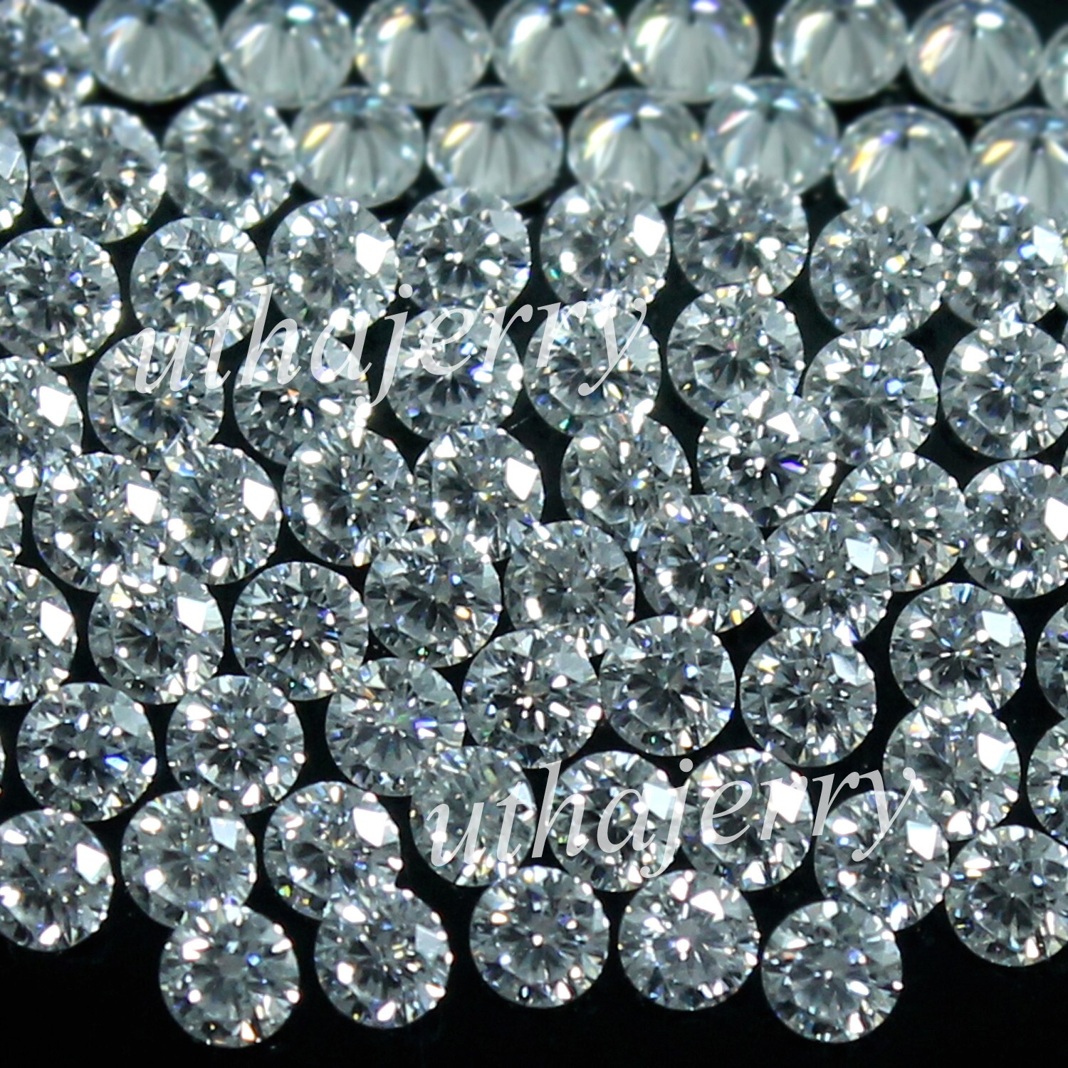 Natural 5.00 Ct VVS1 D Color Diamond Calibrated 2.40 MM Round 100 Pcs Lot