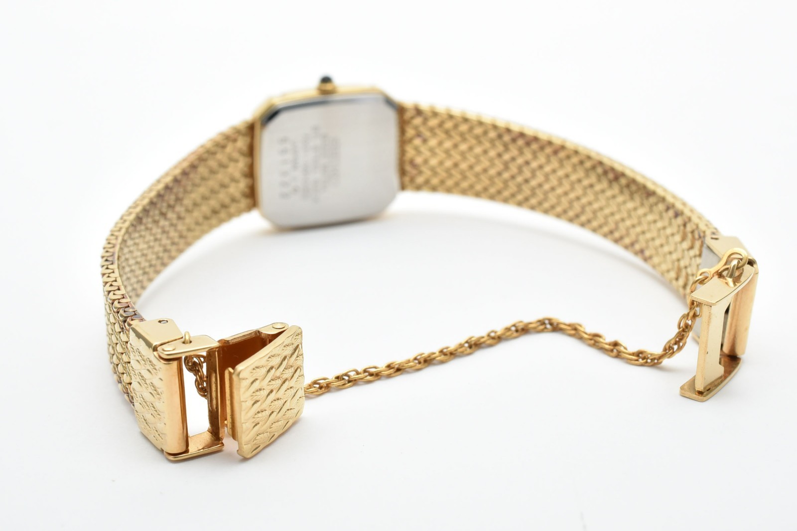 SEIKO Exceline 7321-5910 2P Diamond Gold 18mm Quartz Ladies Vintage Watch JAPAN