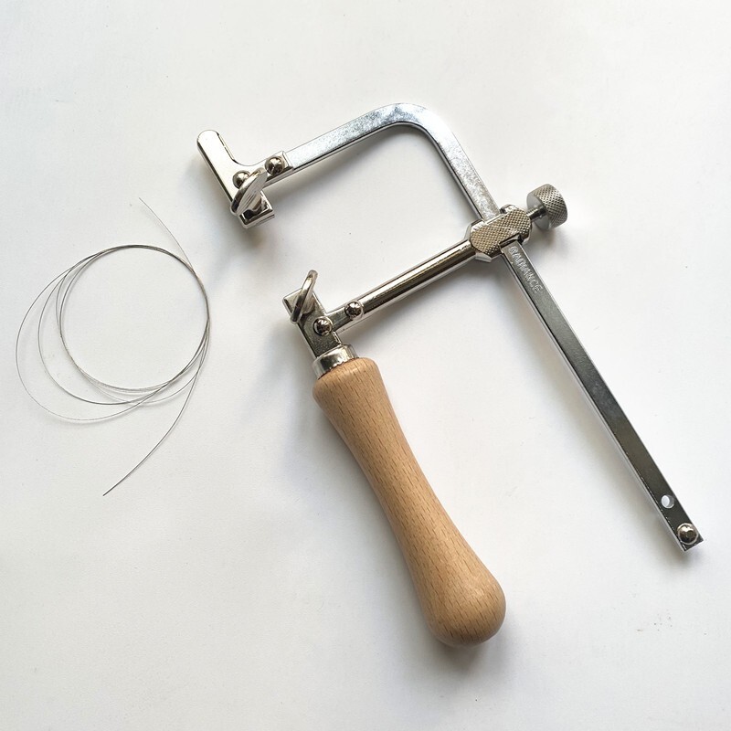 Mini U-shaped Saw Jewelry DIY Tool Jewelers Saw Bow Saw Frame W/ 12 Blades Kit
