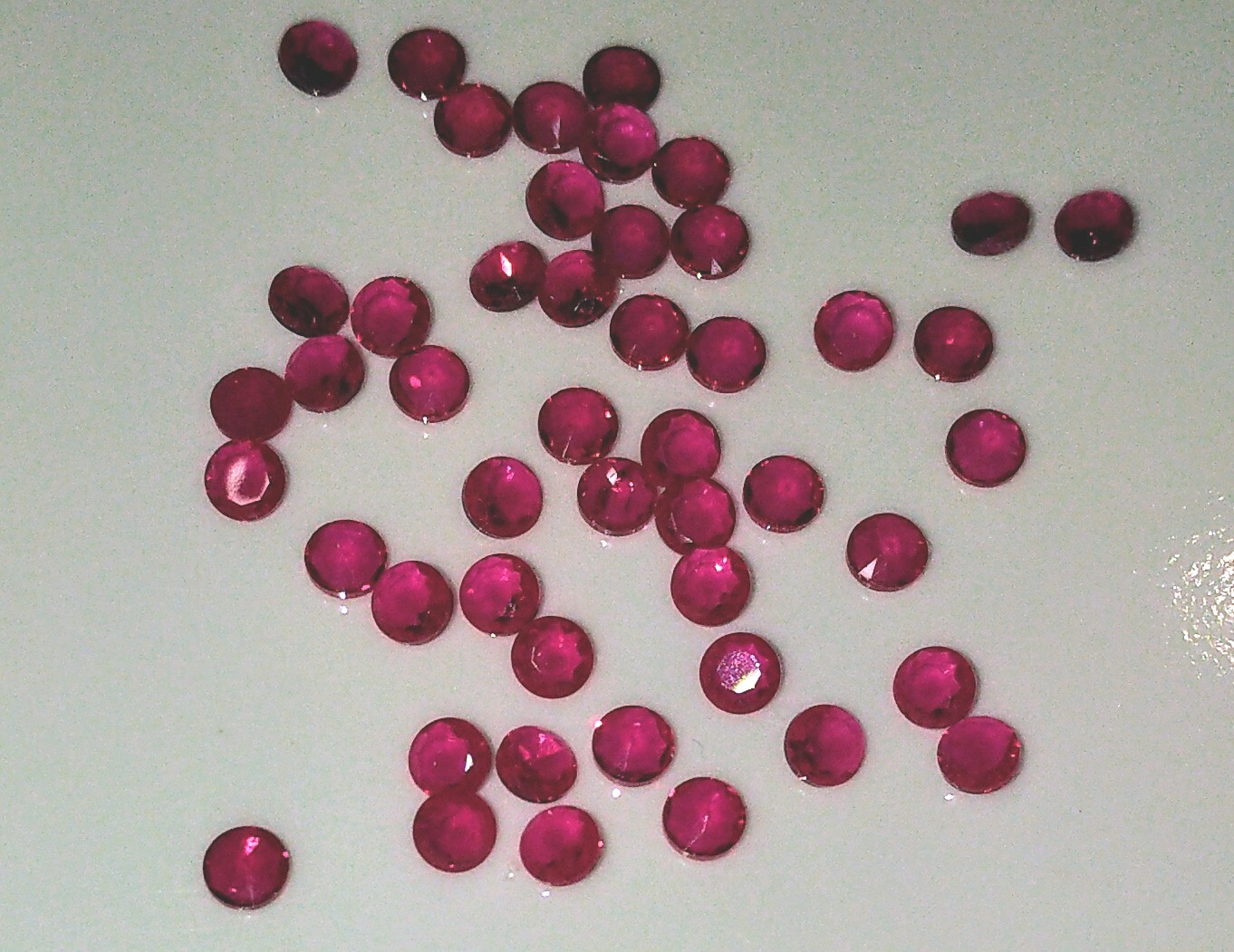 Loose Gemstones Red Ruby 4mm Round Cut Heated Mogok 6pc