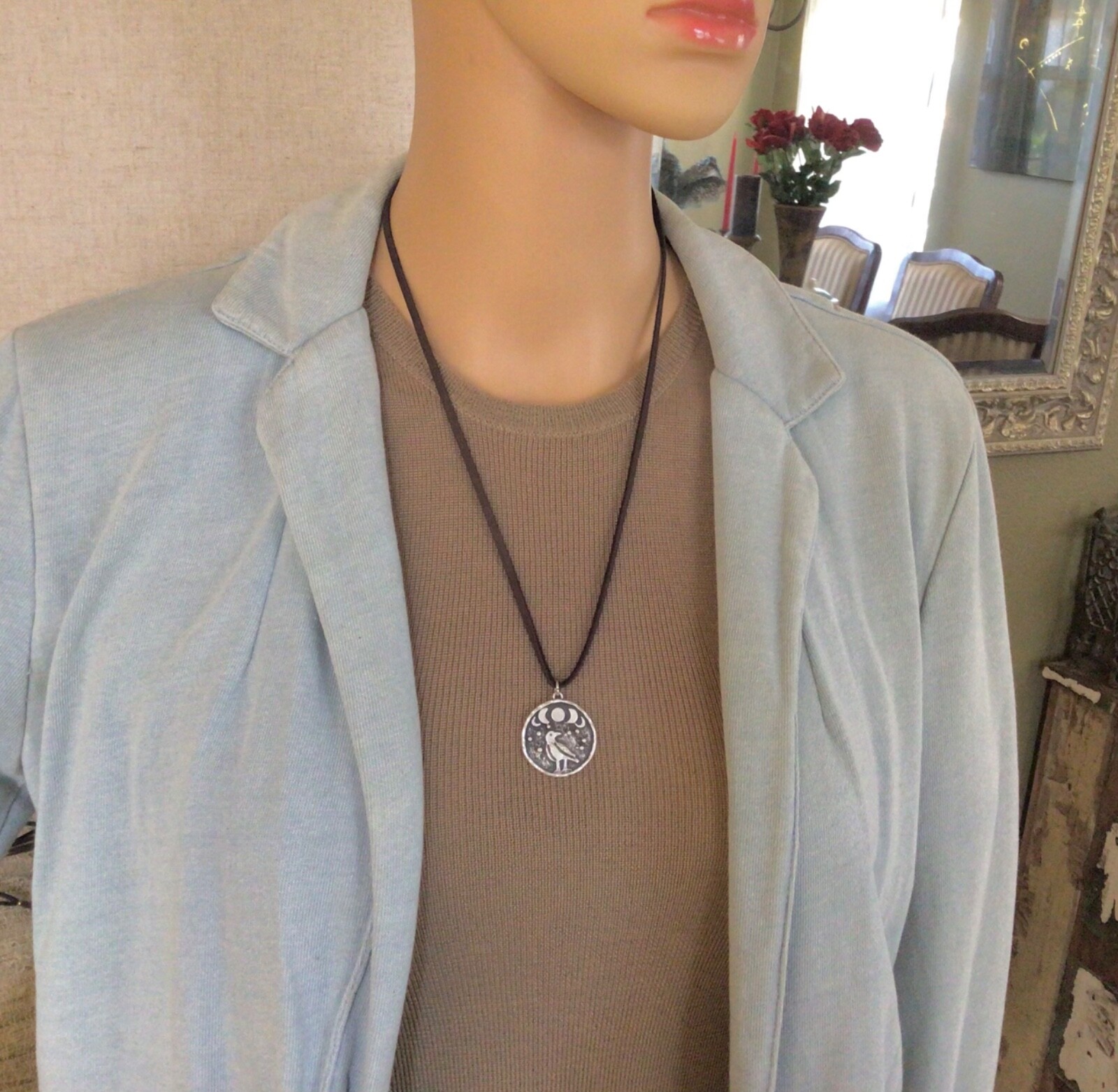 NEW Sundance Charm Necklace genuine leather cord handmade artisan jewelry
