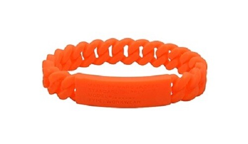 Marc By Marc Jacobs Orange Standard Supply Braided Silicone Rubber Bracelet
