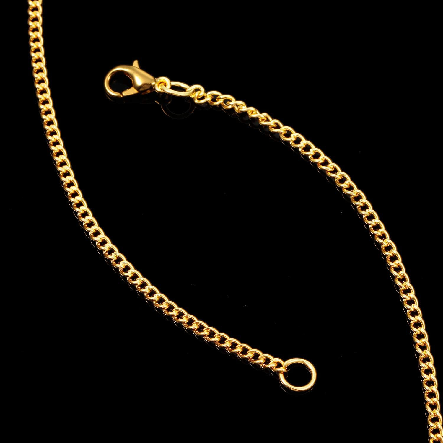 Hicarer 24 Pack Gold Plated Necklace Chain for Women Bulk 16-26 Inch 2 Mm Gold P