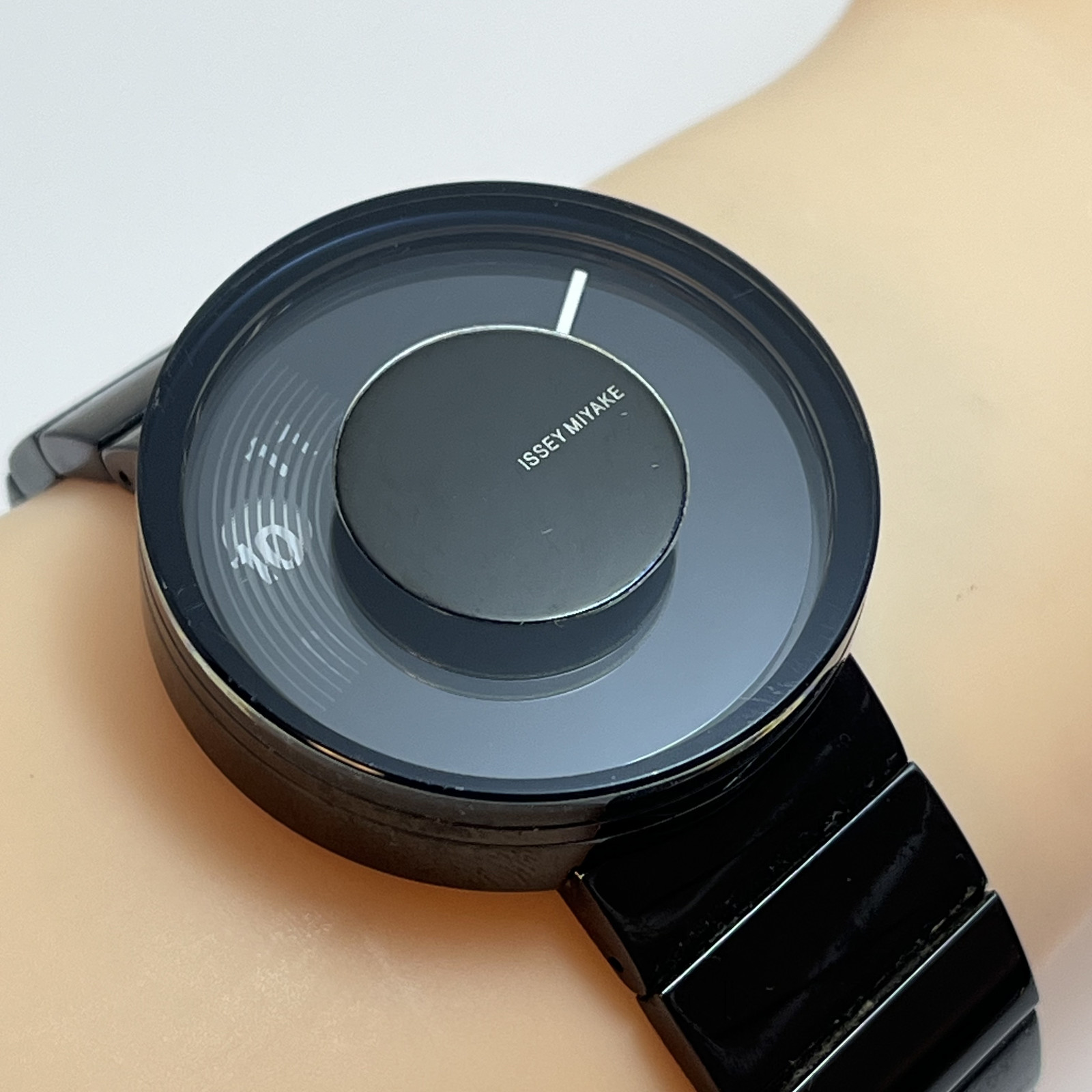 SEIKO ISSEY MIYAKE VUE SILAV002 by YVES BEHAR Black Quartz Watch Japan Rare#B753