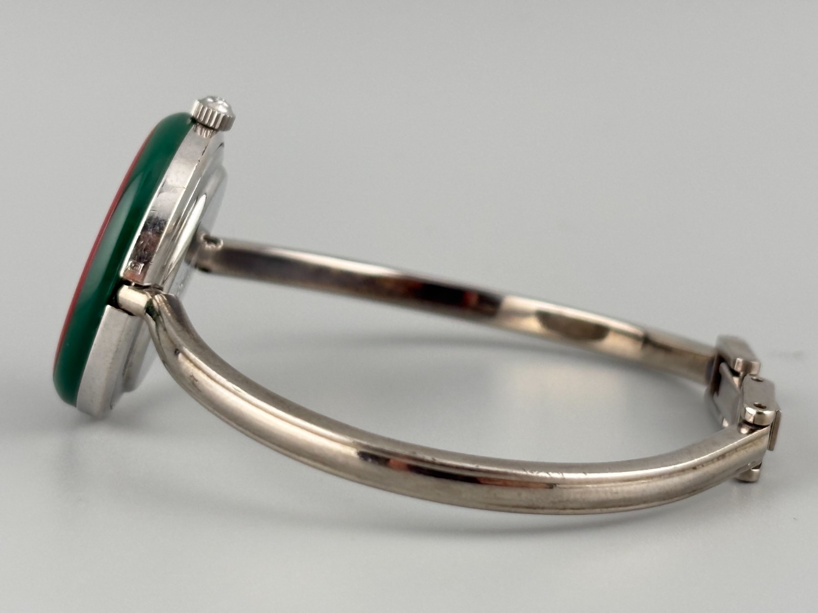 [Very Good+5] Gucci Change Bezel 11/12.2 Silver Serry Line Watch Auth