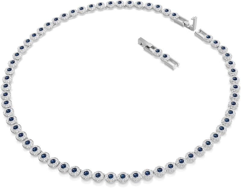 Swarovski Una Angelic Tennis Necklace Round Cut Rhodium Plated *NEW IN BOX*