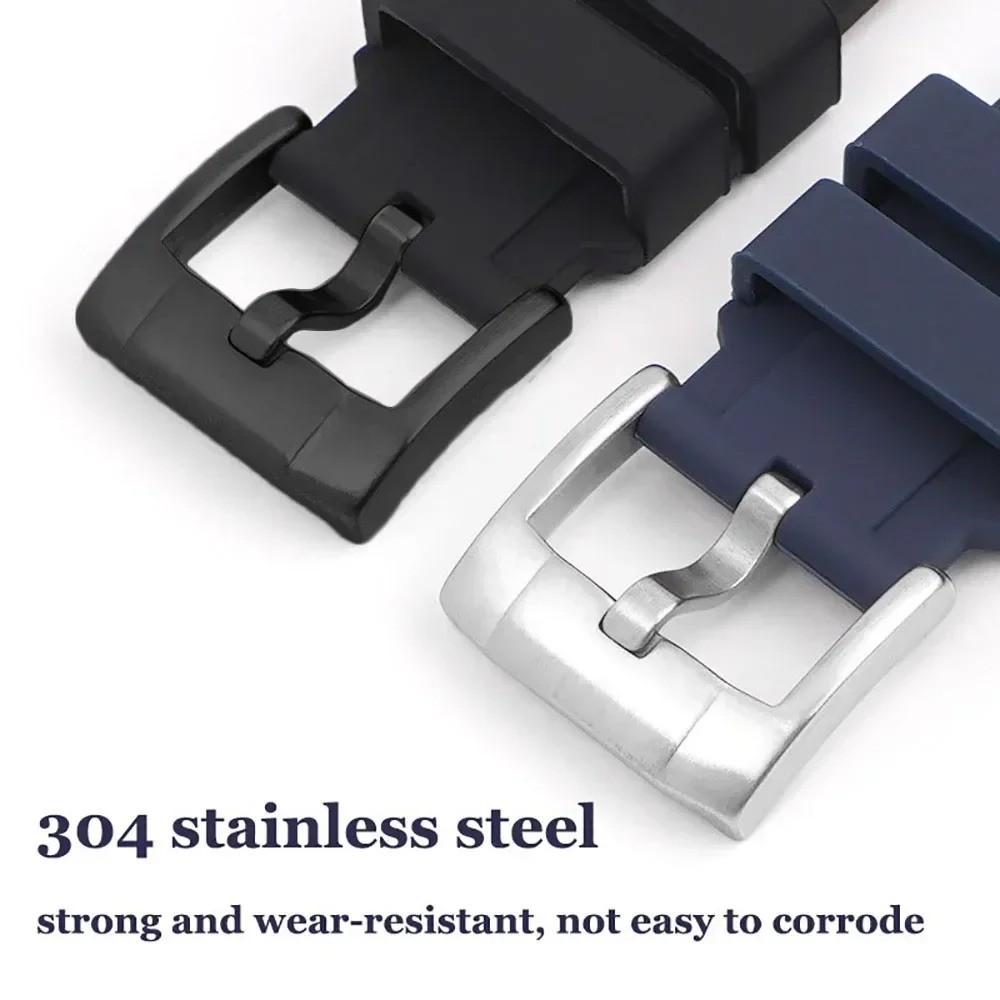 20 22mm Rubber Watch Band Premium Silicone Universal Curved Ends Rubber Strap